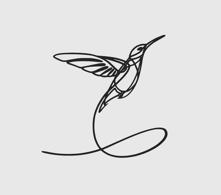 Tranh treo tường 3D hình chim Hummingbird nghệ thuật - Image 1