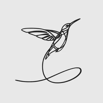Tranh treo tường 3D hình chim Hummingbird nghệ thuật