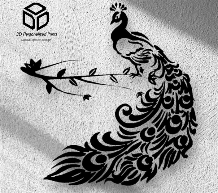 Wall Art Chim Công Oai Vệ: Vẻ Đẹp Sang Trọng In 3D - Image 4