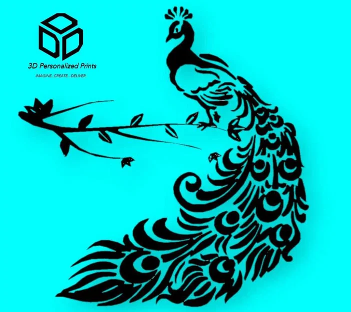 Wall Art Chim Công Oai Vệ: Vẻ Đẹp Sang Trọng In 3D - Image 5