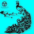 Wall Art Chim Công Oai Vệ: Vẻ Đẹp Sang Trọng In 3D - Thumbnail 5