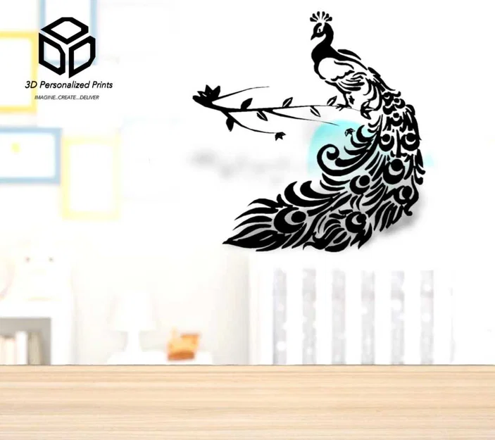 Wall Art Chim Công Oai Vệ: Vẻ Đẹp Sang Trọng In 3D - Image 6