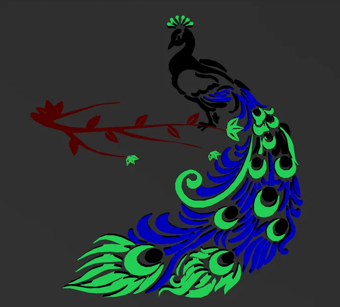 Wall Art Chim Công Oai Vệ: Vẻ Đẹp Sang Trọng In 3D - Image 8