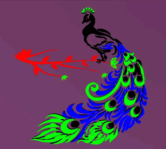 Wall Art Chim Công Oai Vệ: Vẻ Đẹp Sang Trọng In 3D - Image 10