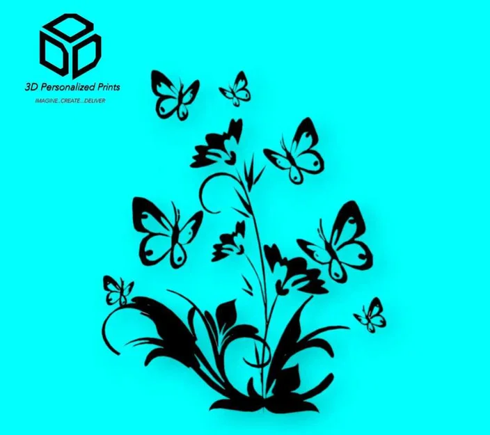 Tranh treo tường 2D Bướm & Hoa: Nâng tầm không gian - Image 1