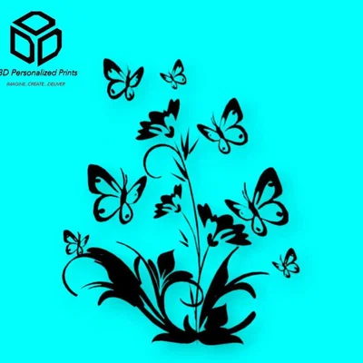 Tranh treo tường 2D Bướm & Hoa: Nâng tầm không gian