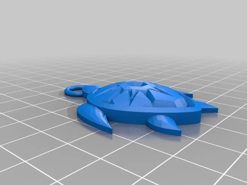 Móc khóa hình rùa biển (Turtle Keychain) - Bản in 3D đế phẳng - Image 1