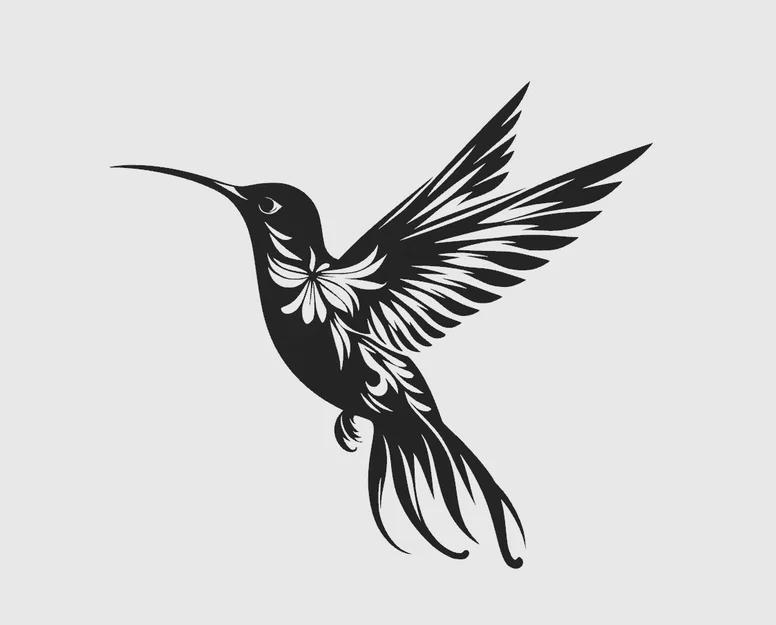 Mô hình chim ruồi treo tường 3D - Thiết kế tinh tế dễ in - Image 1