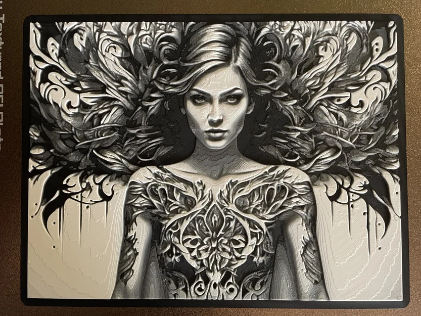 Nghệ thuật Tattoo Cô Gái Trên Tường - Hueforge - Filament Painting - Image 2