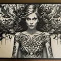 Nghệ thuật Tattoo Cô Gái Trên Tường - Hueforge - Filament Painting - Thumbnail 2