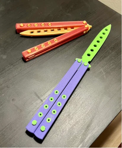 Mô hình dao bướm (Butterfly Knife) tập luyện in 3D siêu bền - Image 2