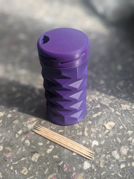 Hộp/ống đựng tăm (Toothpick case/box) in vase mode - Image 1