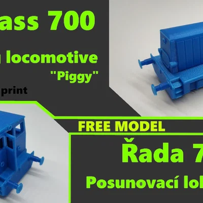 Đầu máy dồn toa ČD Class 700 (piggy) – model in 3D