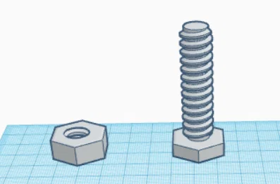 Bộ ốc vít và đai ốc (Screw and Nut) - File in 3D cơ bản - Image 1