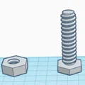 Bộ ốc vít và đai ốc (Screw and Nut) - File in 3D cơ bản - Thumbnail 1