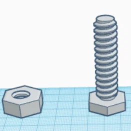 Bộ ốc vít và đai ốc (Screw and Nut) - File in 3D cơ bản