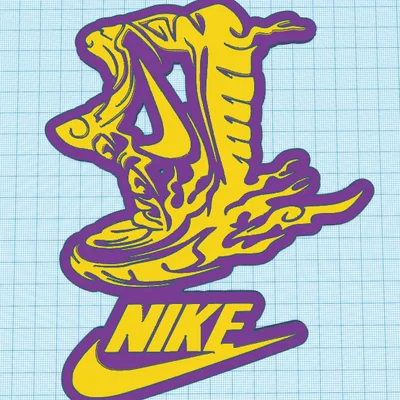 Mô hình trang trí treo tường logo Nike ấn tượng cho sneakerhead