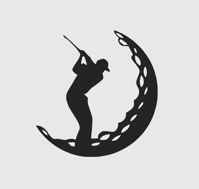 Mô hình trang trí tường nghệ thuật hình Golfer đầy phong cách - Image 1