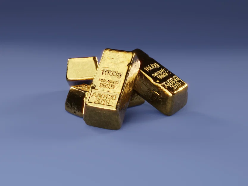 Thỏi Vàng Chi Tiết Cao (High Detail Gold Bar) - Image 1