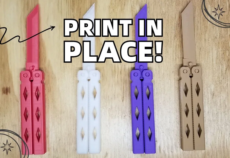 Mô hình dao bướm Print-in-Place cực chất cho máy in 3D - Image 1