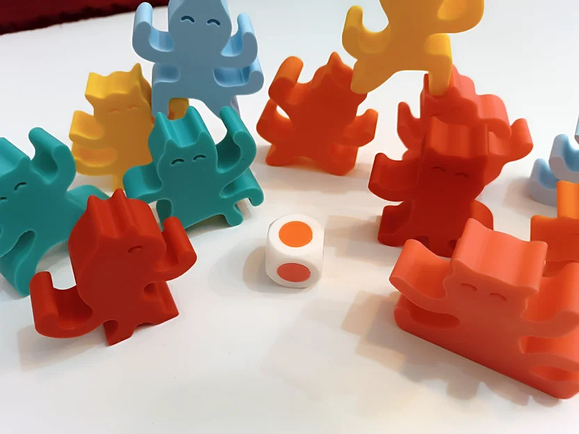 Xúc xắc màu cho Twister hoặc Ninja Cats Stacking Game - Image 2