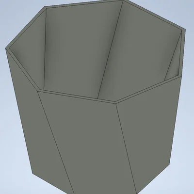 Mẫu in 3D chậu cây cảnh 7 cạnh xoắn trang trí hiện đại