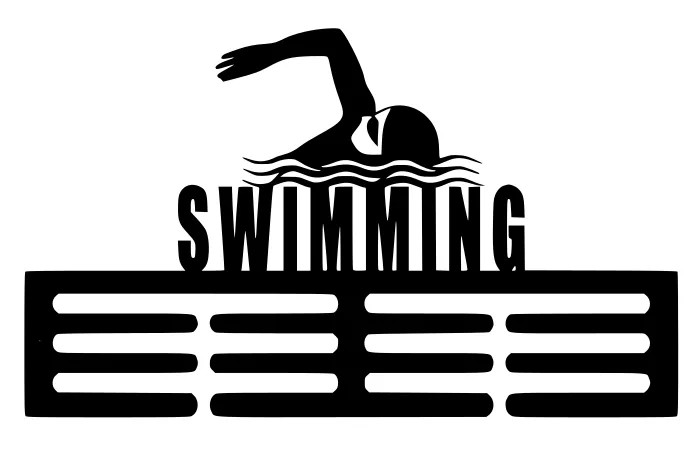 Giá treo huy chương bơi lội (Swimming Medal Hanger) in 3D - Image 1