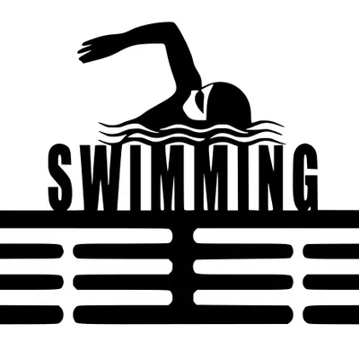 Giá treo huy chương bơi lội (Swimming Medal Hanger) in 3D