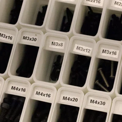 Hộp Gridfinity Half Boxes dài tới 6 grids, cao tới 6u
