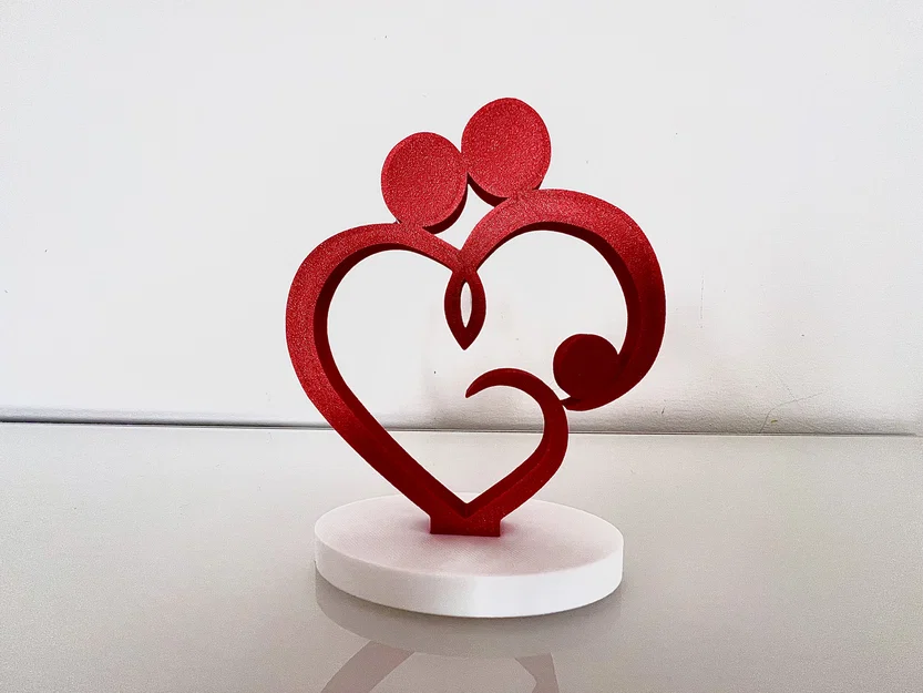 Mẫu in 3D tượng trái tim tình yêu nghệ thuật độc đáo - Image 1