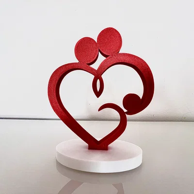 Mẫu in 3D tượng trái tim tình yêu nghệ thuật độc đáo