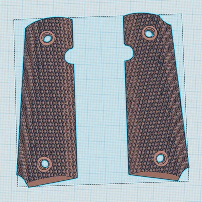 Tay cầm ốp sườn vân nhám cho Airsoft Elite Force 1911 (Grips)