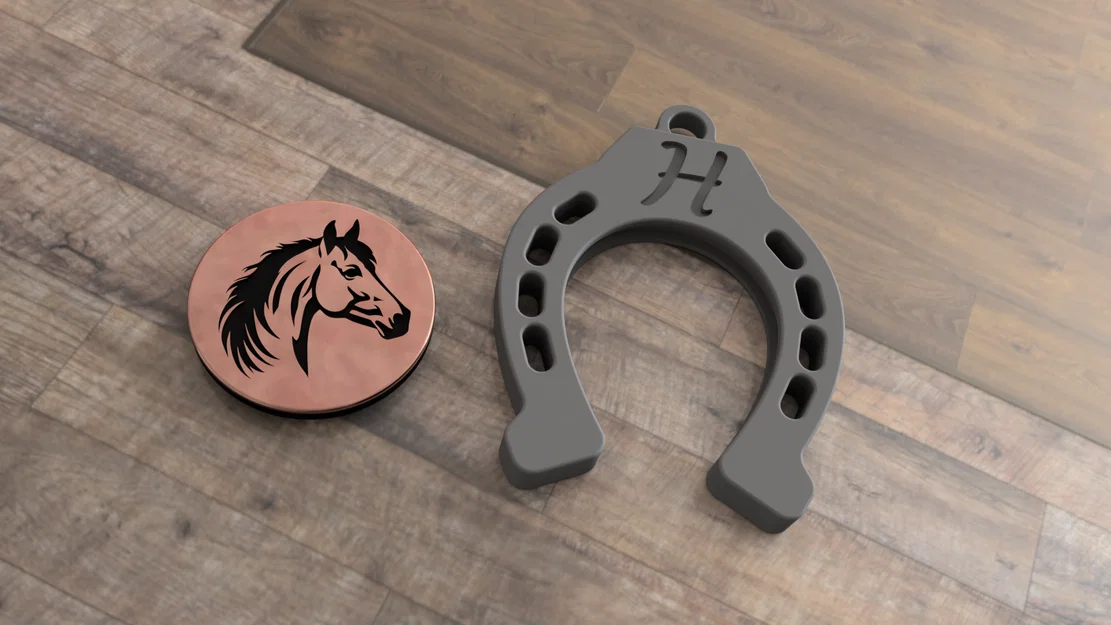 Móc khóa và đồng xu mở xe đẩy hình móng ngựa in 3D độc đáo - Image 1