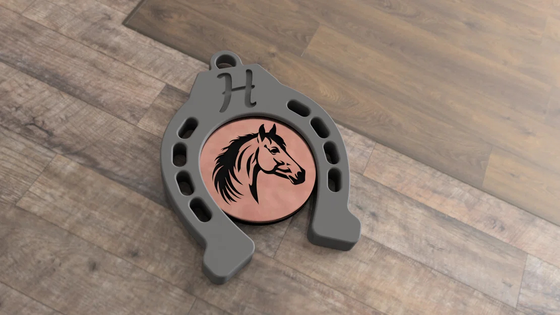 Móc khóa và đồng xu mở xe đẩy hình móng ngựa in 3D độc đáo - Image 2