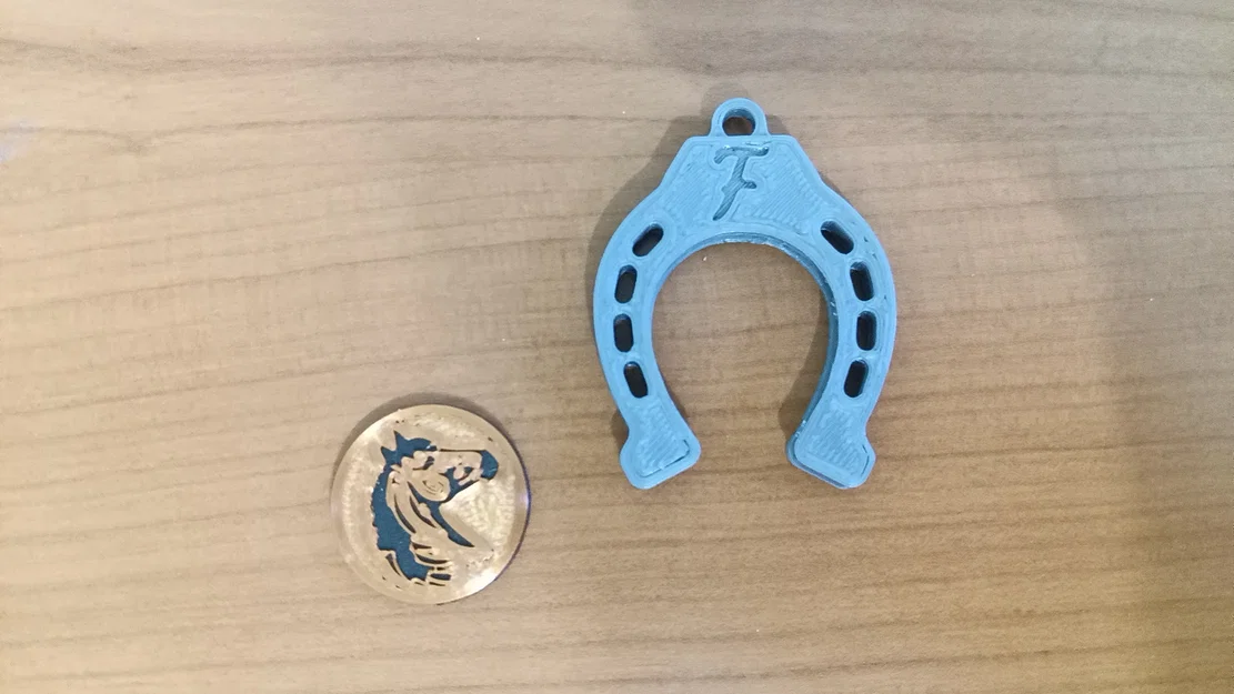 Móc khóa và đồng xu mở xe đẩy hình móng ngựa in 3D độc đáo - Image 4