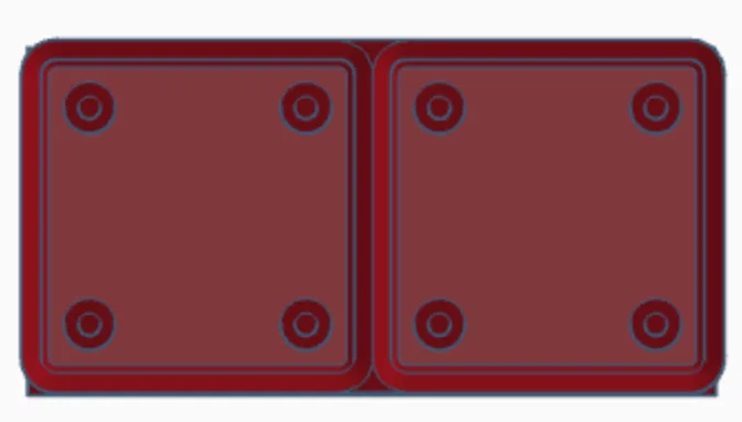 Khay Gridfinity sắp xếp cáp/USB flash/SD card (2x1) - Image 2