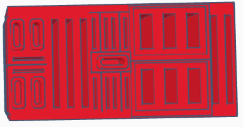 Khay Gridfinity sắp xếp cáp/USB flash/SD card (2x1) - Image 3