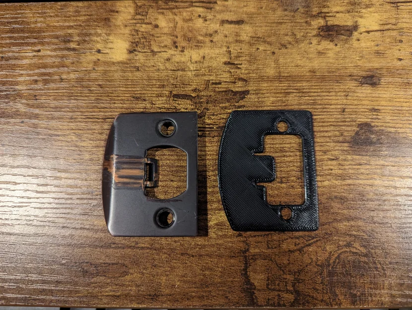 Miếng strike plate cửa trong nhà (Interior Door Strike Plate) - Image 3