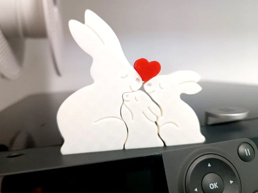 Mô hình trang trí gia đình thỏ 3 mảnh xinh xắn để bàn - Image 1