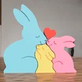 Mô hình trang trí gia đình thỏ 3 mảnh xinh xắn để bàn - Thumbnail 3