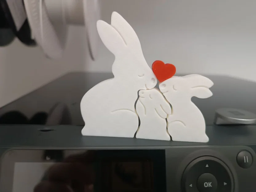 Mô hình trang trí gia đình thỏ 3 mảnh xinh xắn để bàn - Image 4