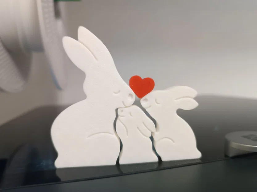 Mô hình trang trí gia đình thỏ 3 mảnh xinh xắn để bàn - Image 6