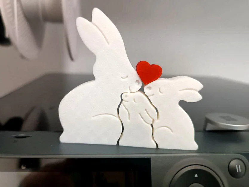 Mô hình trang trí gia đình thỏ 3 mảnh xinh xắn để bàn - Image 8