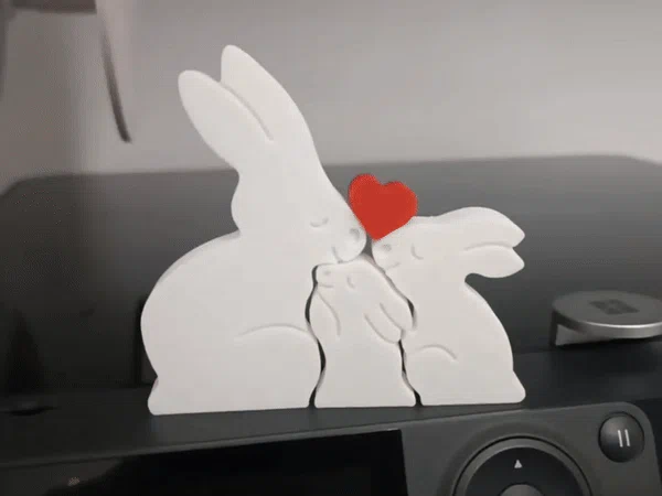 Mô hình trang trí gia đình thỏ 3 mảnh xinh xắn để bàn - Image 10