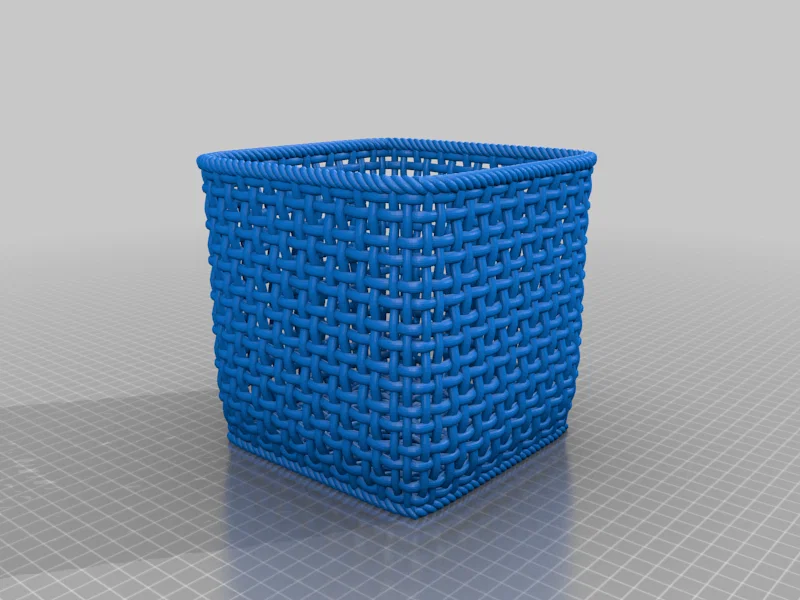 Giỏ đựng đồ họa tiết đan lát 3D (Cesta tejida) tinh tế cho gia đình - Image 2