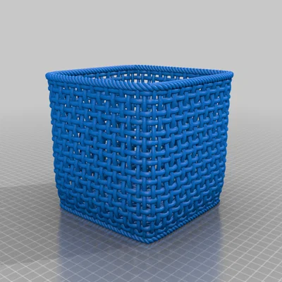 Giỏ đựng đồ họa tiết đan lát 3D (Cesta tejida) tinh tế cho gia đình