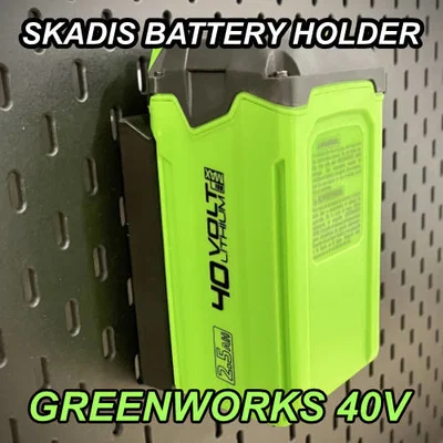 Giá treo pin Greenworks 40V cho IKEA Skådis (Battery Holder)