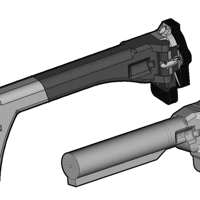 FGC-6 MKII: Partisan 9 folding stock & AR buffer tube ver