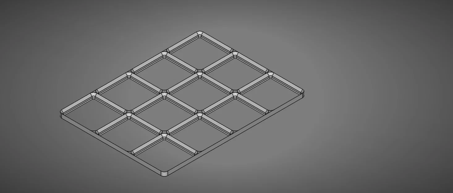 Tấm đế tham số Gridfinity FreeCAD (Parametric Baseplate) - Image 1