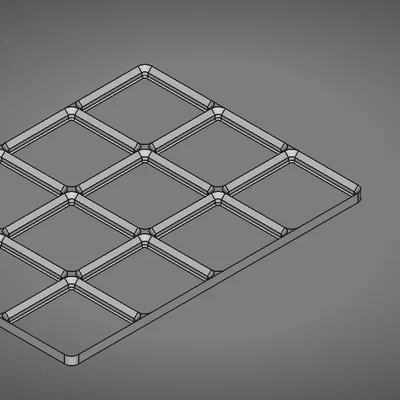 Tấm đế tham số Gridfinity FreeCAD (Parametric Baseplate)
